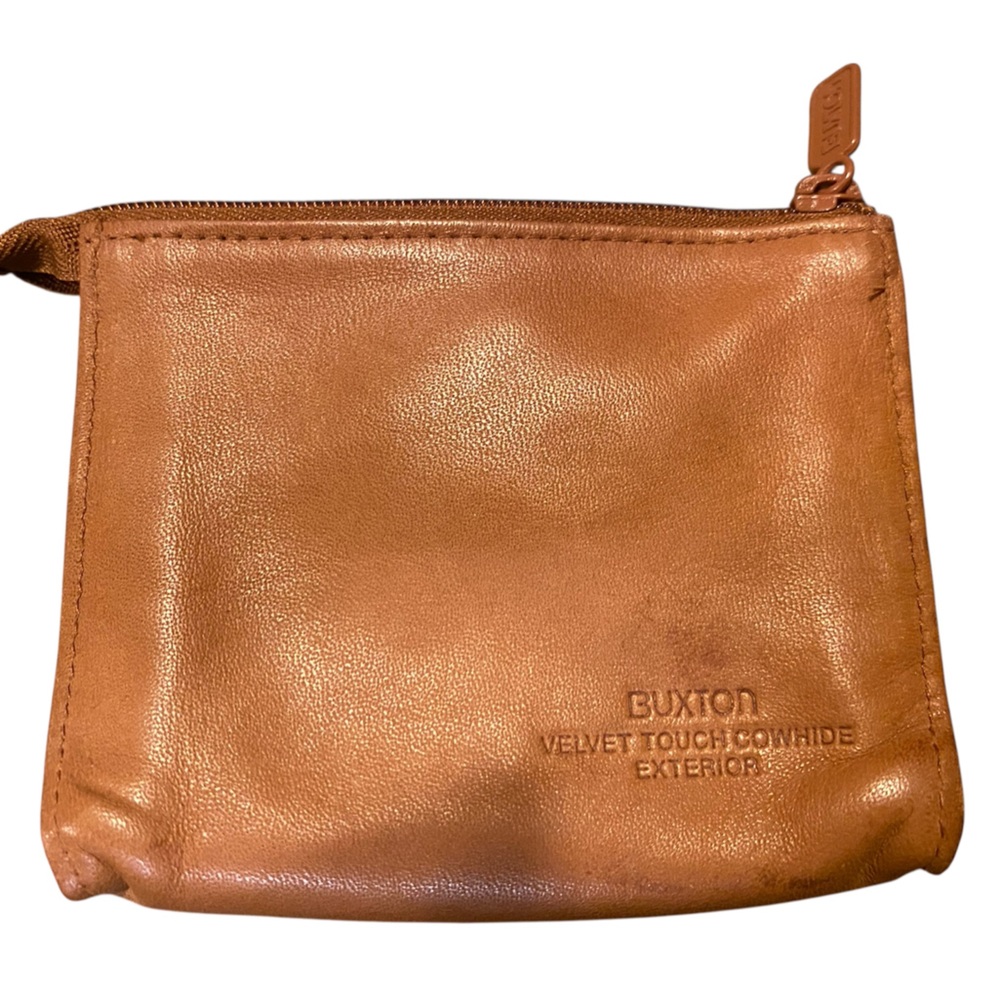 Buxton Camel Leather Zip Wallet/Pouch
New 
Unisex